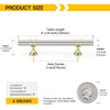 Rergy 5 Pack 3 Inch Brushed Nickel and Gold Cabinet