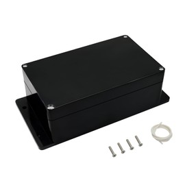 LMioEtool Junction Box Waterproof and Dustproof IP65 Universal Electronic Enclosure ABS Plastic Black with Mounting Ears 158 x 90 x 60 mm