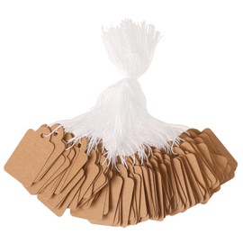 200 pcs Price Tags, Jewelry Price Tags Price Labels with String Hang Labels Tags with String Small Gift Price Tags Display Tag Price Labels for Display Jewelry Clothing (35 X 22mm)