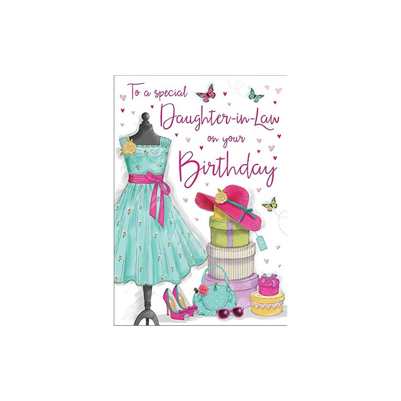 Birthday Card Daughter in Law - 9 x 6 inches