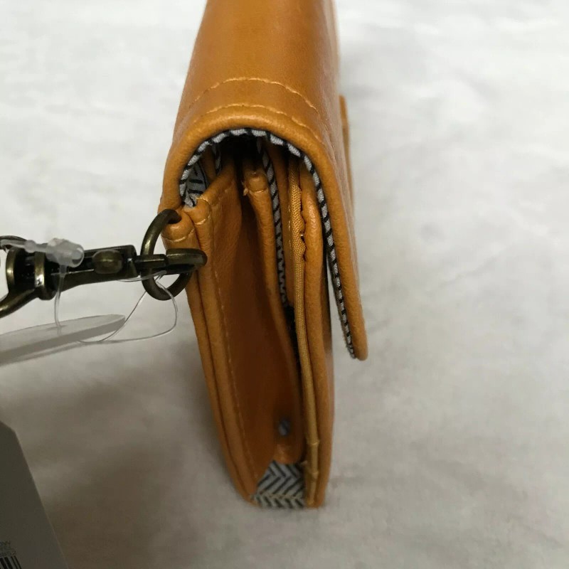 Time & Tru Women's Yellow Isabella Wristlet Smartphone Wallet 7.75"