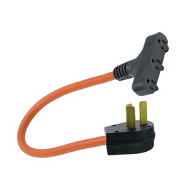 10-50P Male 3-Pin Plug to 3-Pin 5-15R Female Home Wall Outlet, 220/250V Electrical Stove/Range/Oven to Gas 110/125V Power Convert Adapter. 3-Way Splitter FX1372