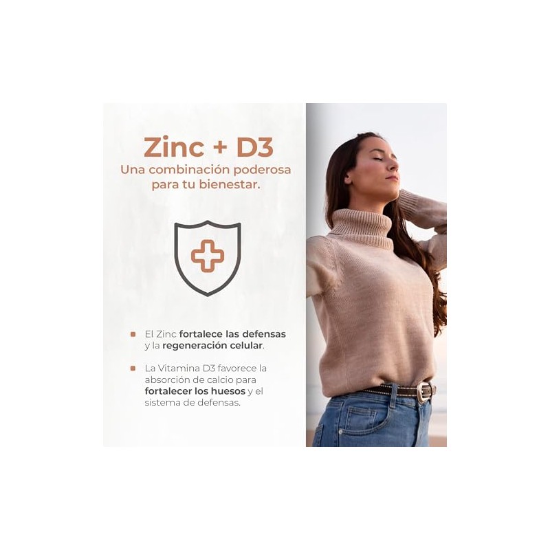 ZINC - Maklen Zinc con Vitamina D3 y Omega 3