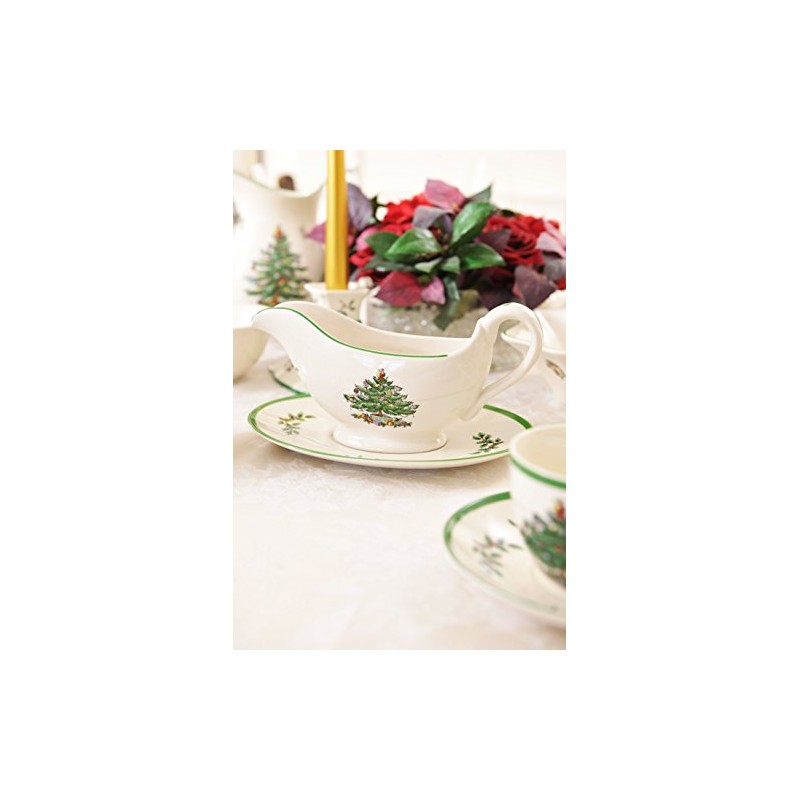 Spode Christmas Tree Sauce Boat & Stand 0.28ltr