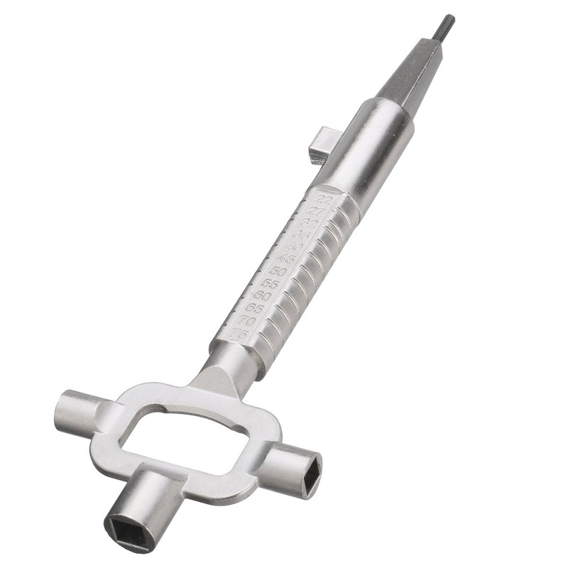 MASUNN Sliver Locksmith Tool Multi Purpose Cylinder Gauge Cam Turner