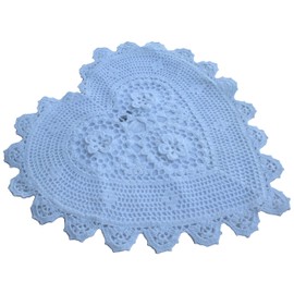 Kamay's Decorative Pillow Covers Cotton Vintage Handmade Crochet Throw Pillow Cushion Covers Handcraft Pillowcase 3D Lace Floral Pattern Rural Style 18 X 18 Inch (B Heart Shaped 30CM)