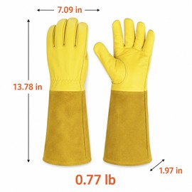 Long Thorn Resistant Rose Pruning Gloves – Breathable Garden Gauntlet Gloves for Hand and Forearm Protection