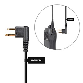 HYSHIKRA G Shape Security Earpiece with PTT, Lightweight Radio Headset Compatible with Motorola GP300 DP1400 CP040 CLS1410 Walkie Talkie (2 Pieces)