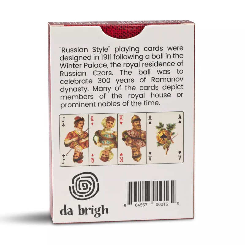 Da Brigh Russian Style Deck Playing Cards, Red