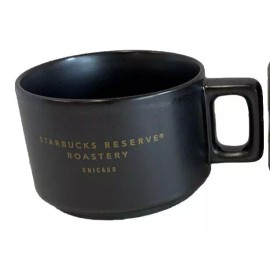 STARBUCKS Reserve Roastery CHICAGO 10 oz Charcoal Black Mug, New