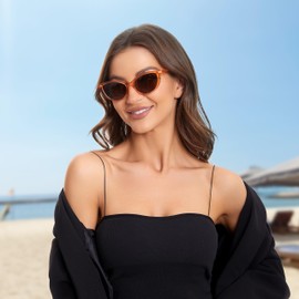 VIVIENFANG Orange Polarized Sunglasses Beach Vacation Essentials Clothes for Women Fashion Womens Accessories Trendy 2025 Sunnies