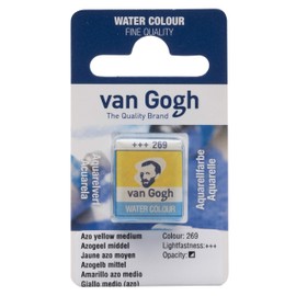 Van Gogh Watercolor Paint, Half Pan, AZO Yellow Medium 269