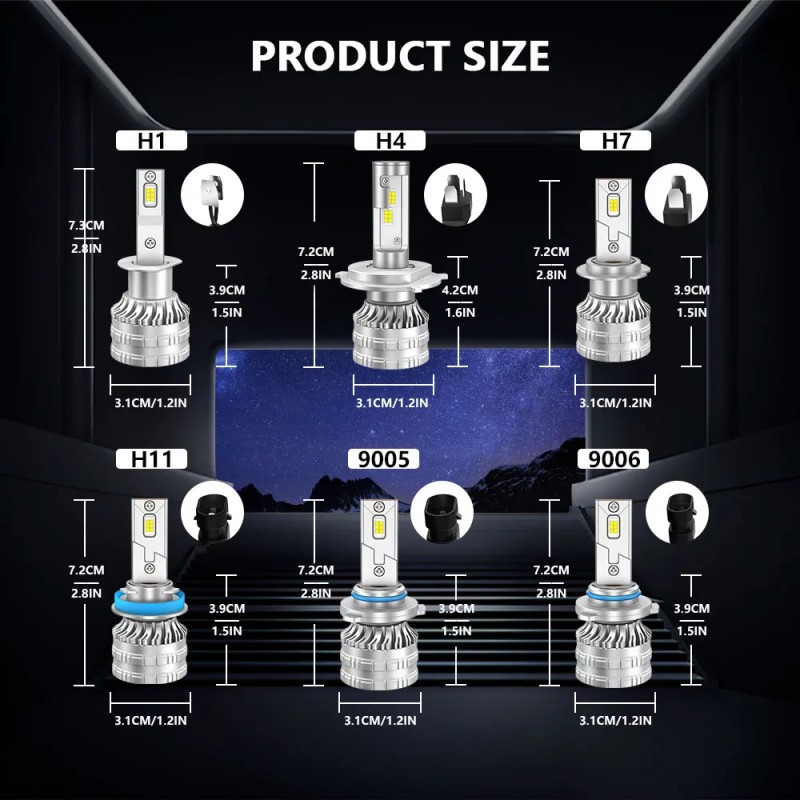 Kit De Faros Led H4 H11 H7 H1 9006 Para