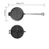 HAWOK Cast Iron Waffle Maker with Handle Hoder and Basting