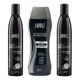 Shampoo Matizador + Acond Negro (3 Pack) Sin Sulfatos / Sal