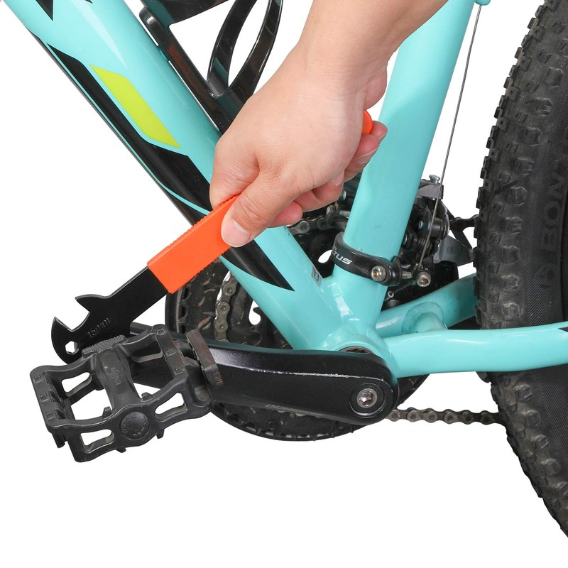 QKURT Bike Pedal Wrench, 15mm Bicycle Pedal Spanner Long Handle