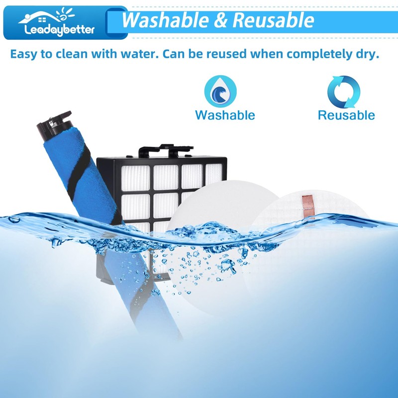 Leadaybetter Filter Replacement for Shark AZ2000 AZ2000W AZ2002 Vertex DuoClean