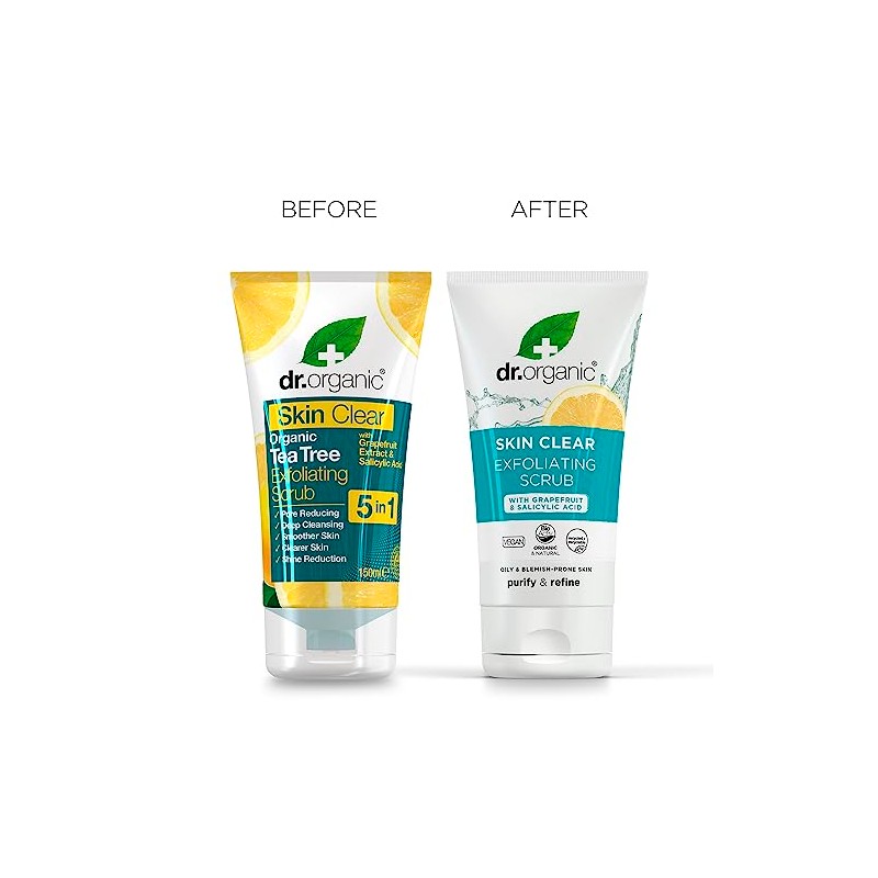 Dr Organic, Organic Skin Clear Face Scrub , Natural ,