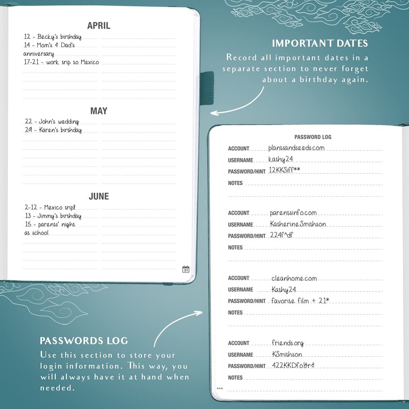 Legend Planner Address Book with Alphabetical Tabs –Telephone Contacts Book