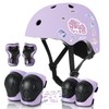Adjustable Bike Helmet with DIY Sticker,Skateboard Helmet with Knee Pad