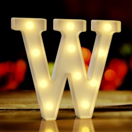 Marquee Light Up Letters W, Light Up Sign, Wedding Signs, Bedroom Decor for Teen Girls, Classroom Decor, Birthday Party Decorations, Valentines Day Decor, Graduation Decorations Class