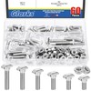 Glarks 120pcs M8 T Slot Drop-in Bolt with Hexagon Flange