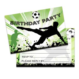 20Pcs Football Party Invitations for Kids, Football Theme Birthday Party Invites Card for Girls Boys Birthday Celebration Party Supplies