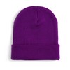 Beanie Hat Plain Purple Soft Comfortable Casual for Men Women
