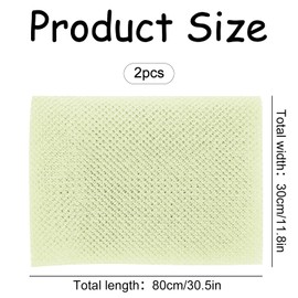 Bojueshaw 2pcs African Exfoliating Net,African Net Sponge,Exfoliating Bath Wash Cloth,Nylon Back Scrubber Exfoliating Bath Sponge for Women Men Shower(White+Brown)
