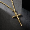 BANGALO 14K Gold Cross Necklace for Women Cross Necklace for