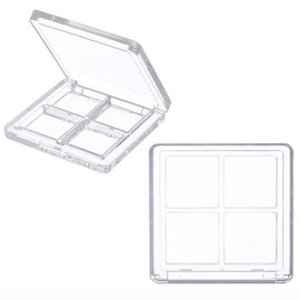 VASANA 2PCS Empty Eyeshadow Palette 4 Grids Plastic Eye Make Up Container Palette Refillable Small Makeup Palette Lipstick Compact Containers Cosmetic Sample Storage Cases