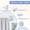 White Blackout Curtain Rod, Adjustable Extra Long 5.5-12.7Ft, Wrap Around