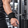 4 Pack Adjustable Cable Machine Wrist Straps, Padded Gym Wrist