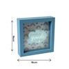 Salvadanaio per Bambini in Stile Nuvola, 16x16 cm, Cornice Blu
