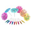 108 Pieces Hawaiian Tropical Party Decoration Set Leaves Flowers Umbrellas