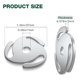 Facmogu 45 RPM Record Adapter, 7 Inch Vinyl Record Solid Aluminum Adapter, 45 Adapter for Vinyl Record Players Turntables, 45 RPM Conversion Sheet, 45 Record Spindle Adaptor Inserts - Silver