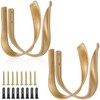 4 Pcs Gold Curtain Holdbacks, Heavy Duty Aluminum Alloy Wall