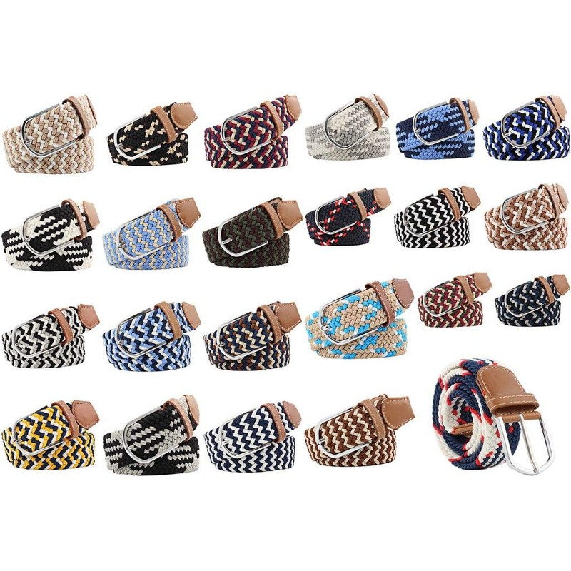 VPbao Canvas Belt Simple Mesh Belt Highly Stretchable Unisex Free
