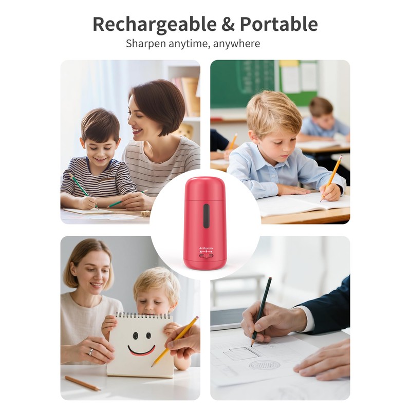 Aniborsa Automatic Electric Pencil Sharpener - Auto Feed, Auto Stop