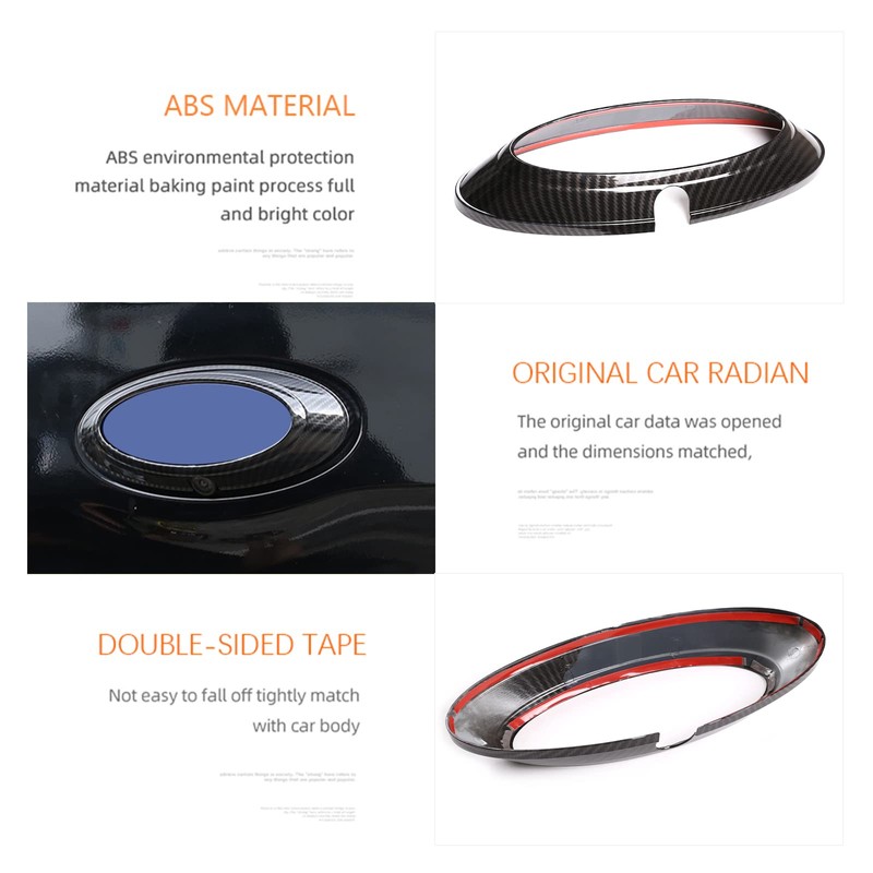 DIYUCAR ABS Plastic Car Rear Badge Ring Logo Frame Cover