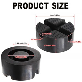 BEANPRECOY Floor Jack Rubber Pad DIY Car Universal Cross Groove Jack Pad Adapter Pinch Weld Side Frame Rail Protector Puck Pad Pinch Weld Stand Adapter Side Lifting Disk Jacking Tool Floor Support