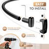 Bonpally Curved Shower Curtain Rod 40-72 Inches Adjustable, Aluminum Shower