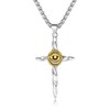 PCTJYFU Cross Necklace for Men Sterling Silver Cross Pendant with