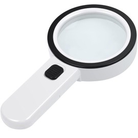 Lighted Magnifier, Illuminated Handheld Magnifier, Dehumidifier, 30x Double Glass Lens with 15 LED Lights.