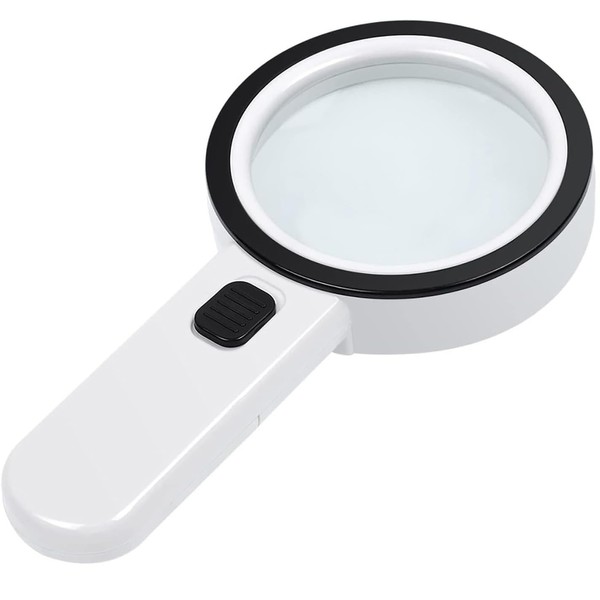 Lighted Magnifier, Illuminated Handheld Magnifier, Dehumidifier, 30x Double Glass Lens
