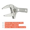 Adjustable Spanner Wrench, Wide Opening Jaws Spanner, Heavy Duty Aluminum