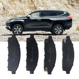 4 Pcs Brake Pads, 4605A198 Disc Brake Pad Stainless Steel Ceramic Car Braking Parts 4605A284 Replacement for L200 Pickup