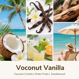 Goodpick Vanilla Coconut Candles, Scented Candle for Home, 22oz Soy Candles, Long Lasting 120hrs for Warmer Lamp, Odor Eliminating Gift