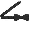 tiemart Pre-Tied Band Collar Bow Tie (Black)