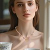 UEUC Cross Necklace for Women 14K Real Gold Plated Dainty